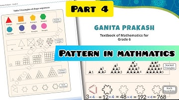 Pattern in mathmatics | Class 6 maths | Maths worksheet | GANITA PRAKASH | New Ncert maths grade 6