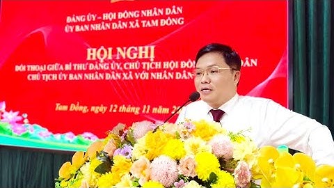 Xã Tam Đồng tổ chức hội nghị đối thoại giữa người đứng đầu cấp ủy, chính quyền với nhân dân.
