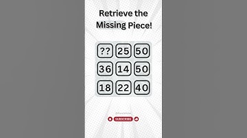 Lost Number: Retrieve the Missing Piece! #quiz #brainteaser #game  #games