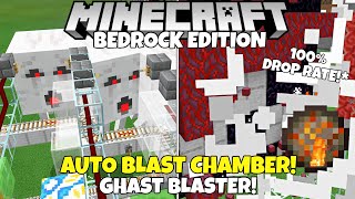 Minecraft Bedrock: Automatic Ghast BLAST CHAMBER! Block Breaker For Farms! MCPE Xbox PC Ps4