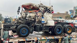 Isuzu Truck Dangerous Accident Cabin & Chassis areCompletely destroyed Complete Repairing process