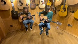 Jammin in the guitar store: Rosalie McFall