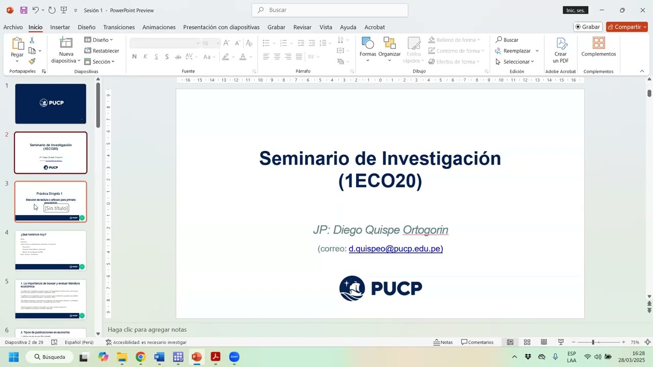 Sesión 1 - Seminario de Investigación - 2025-1