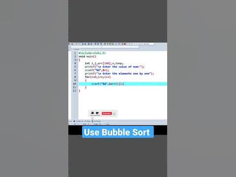 C program to sort a given array in ascending order using Bubble Sort ...