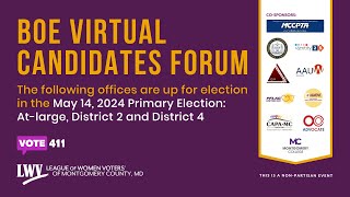 BOE Virtual Candidate Forum - Primary Election 2024