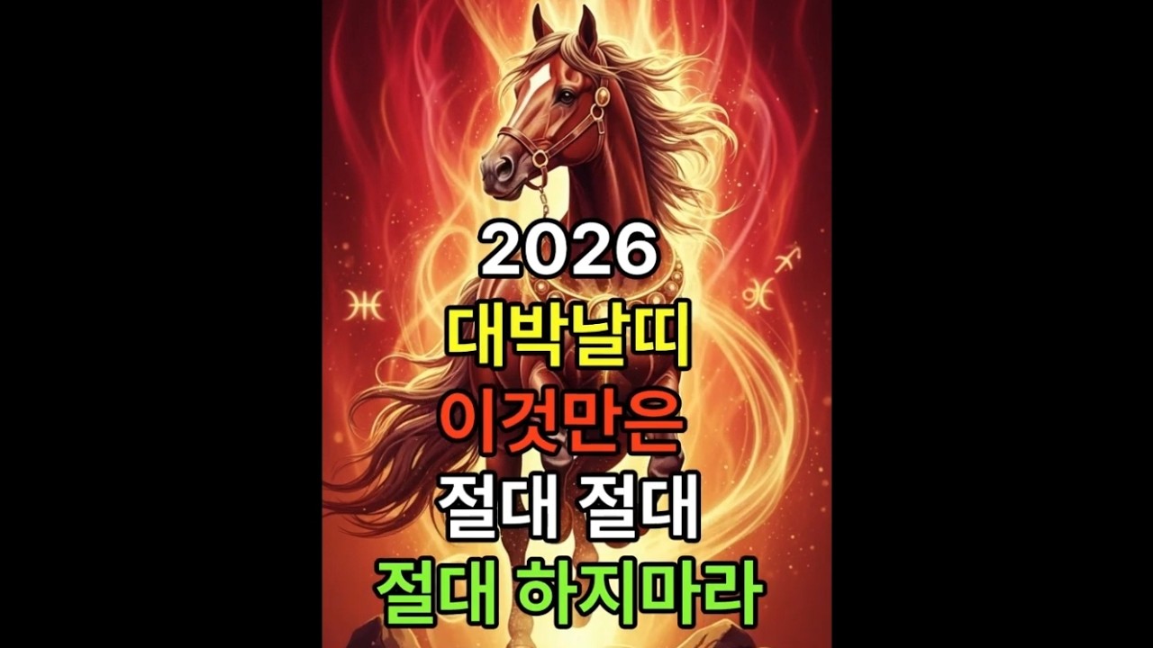 2026대박날띠 이것만은 절대 하지마라1