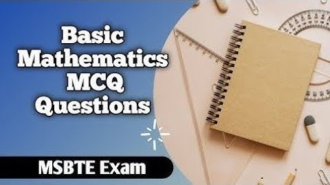 MSBTE Diploma Basic Mathematics mcq questions | Important mcq question in basic mathamatic |in hindi