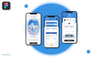 TUTORIAL DESAIN FIGMA | How to make modern Flight Ticket booking App UI Design