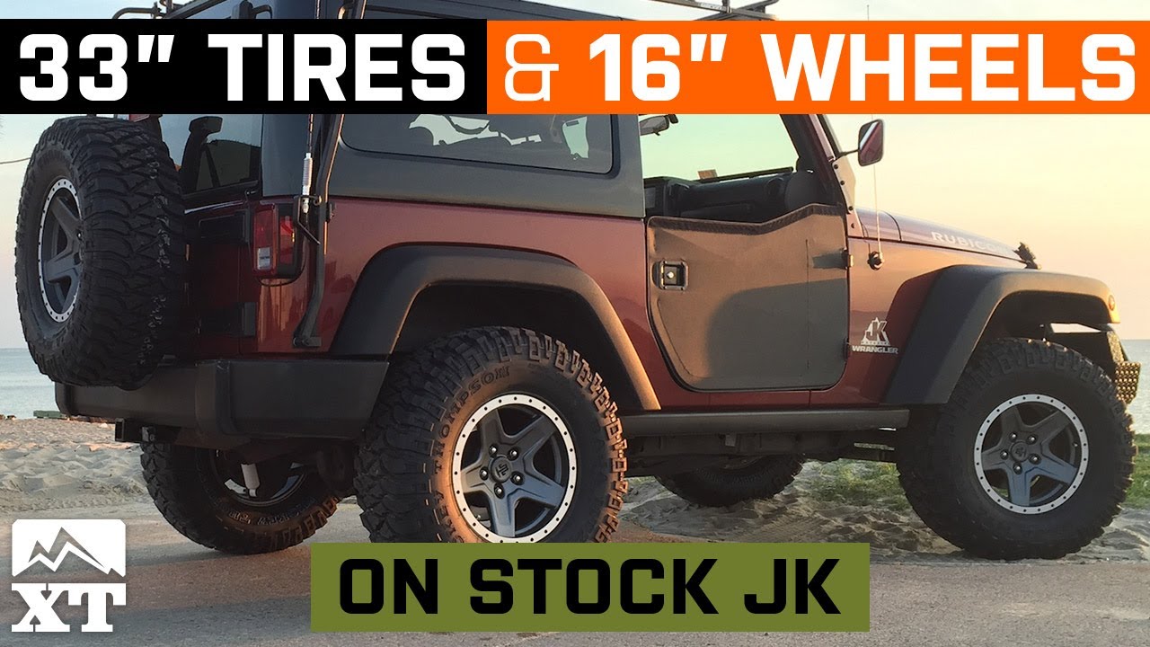 Stock JK Wrangler  | 16x8 Wheels - W&T Fitment - YouTube