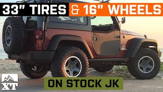 Stock JK Wrangler | 33x11.5R16 | 16x8 Wheels - W&T Fitment