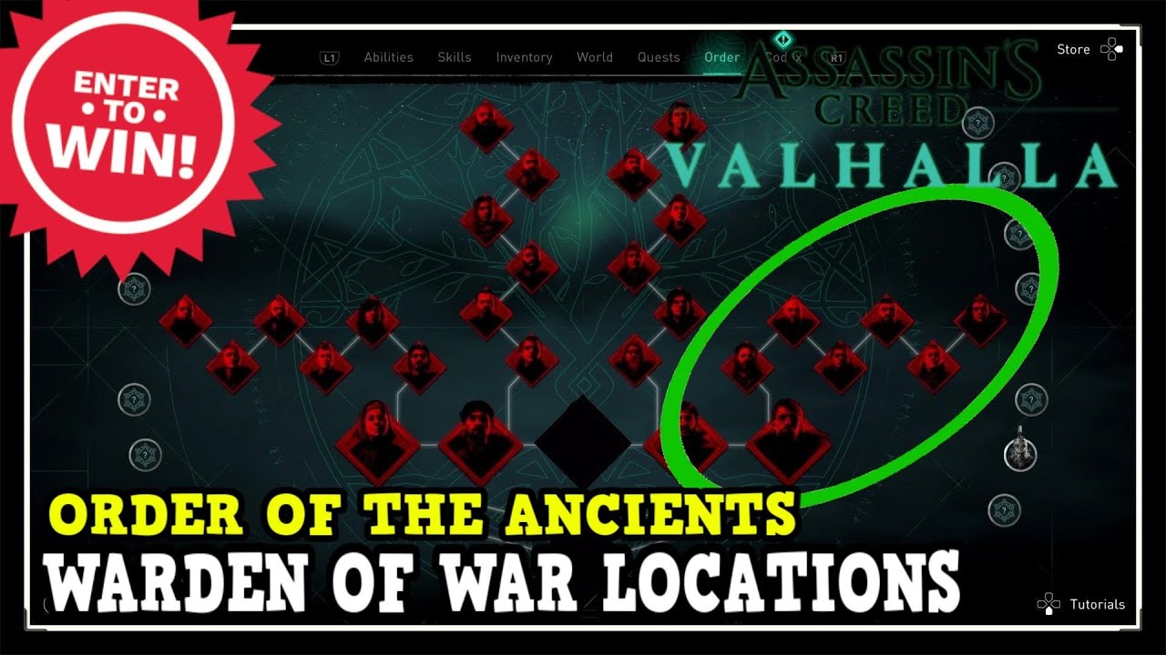 Order of Ancients locations - Assassin's Creed Valhalla