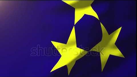 Vojvodina flag waving in the wind. Looping sun rises style. Animation loop Stock video by