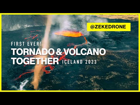 Worlds First Ever! TORNADO v VOLCANO Iceland Volcano Eruption 2023