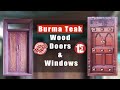 Burma Teak Wood Doors & Windows @ Lowest Price, Wholesale and Retails Wooden Doors.