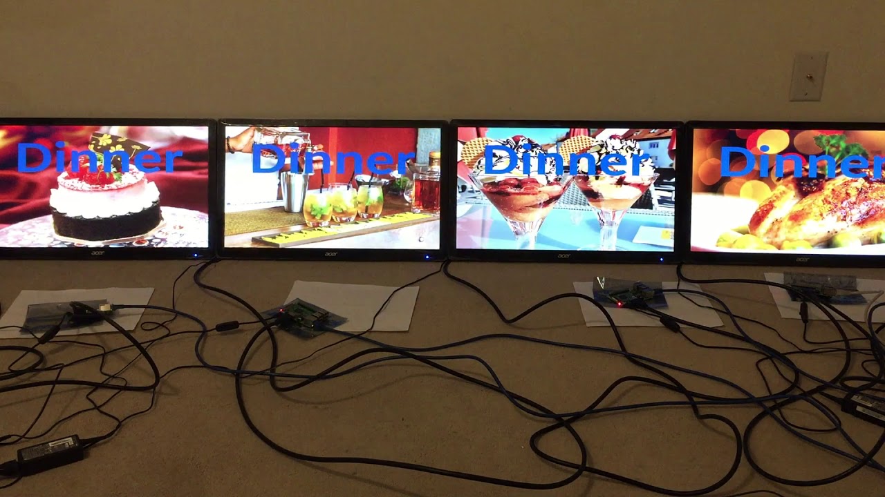 Restaurant menu board control system(breakfast, lunch, dinner menus and videos in between)