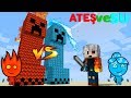 ATEŞ VS SU CREEPER ŞANS BLOKLARI - Minecraft