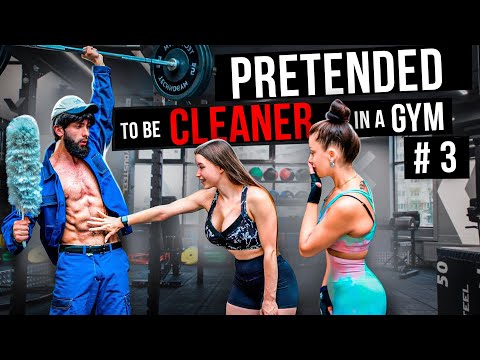 CRAZY CLEANER surprise GIRLS in a GYM prank #3 | Aesthetics in public reactions