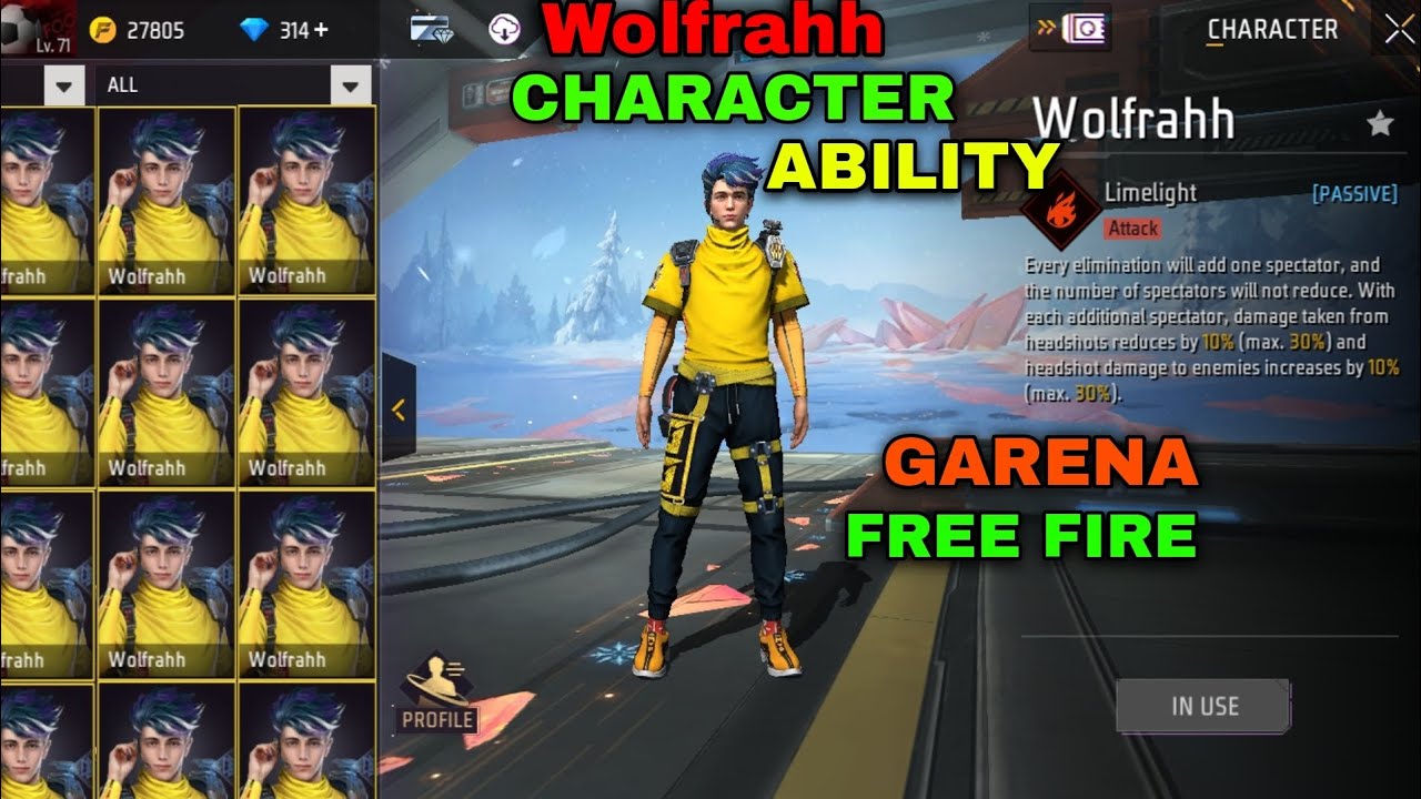 Upcoming Free Fire character Wolfrahh and his ability unveiled - Dot Esports