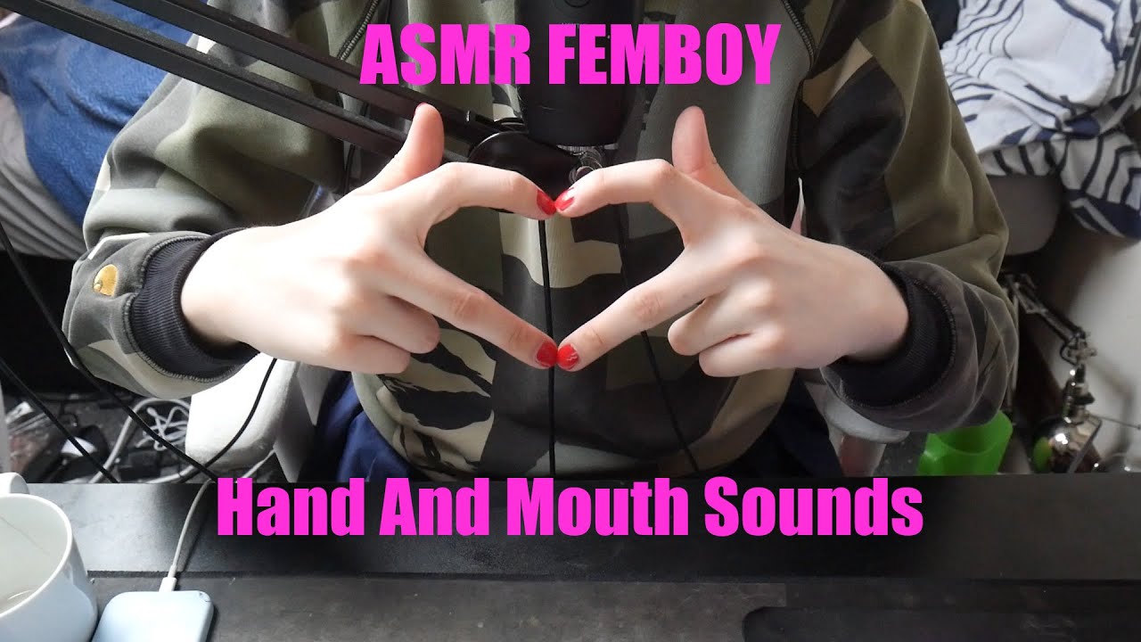 ASMR Femboy Boyfriend Hand And Mouth Sounds, Visuals