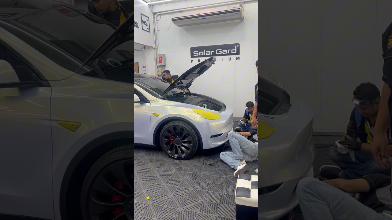 Tesla model y wrap สี 