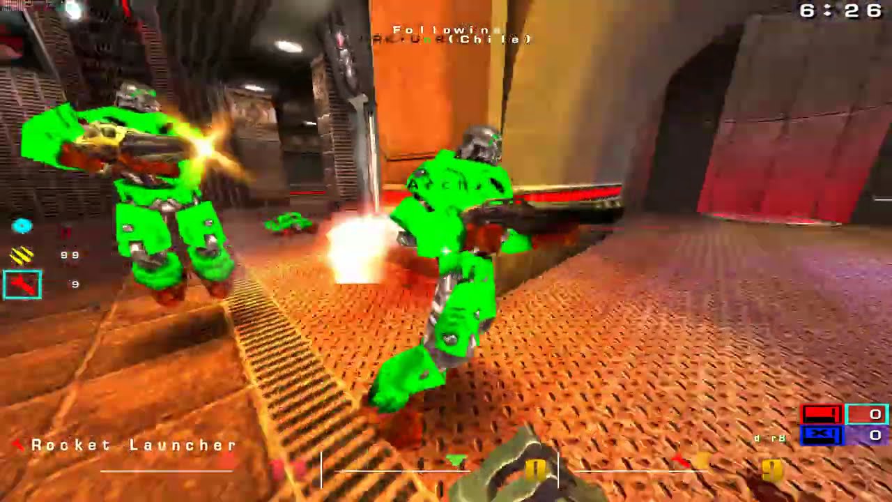 Some rail action CRK-UnR Quake 3 Arena CTF q3wcp9 2003-11-27