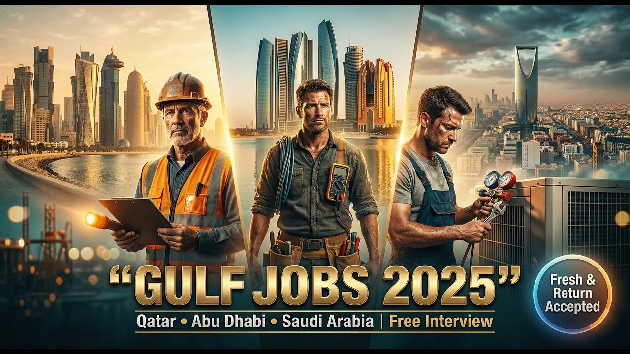 Qatar, Abu Dhabi & Saudi Arabia Interviews | Dec 2025 | Free Interview | Fresh & Return Accepted