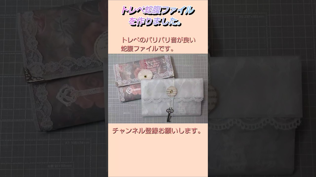 軟質蛇腹ファイル/パリパリ音♬カサカサ音♬′- 良い音のするトレペ蛇腹ファイルを作りました。 #紙もの #ハンドメイド