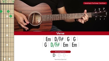 Something In The Orange Guitar Cover Zach Bryan 🎸|Tabs + Chords|