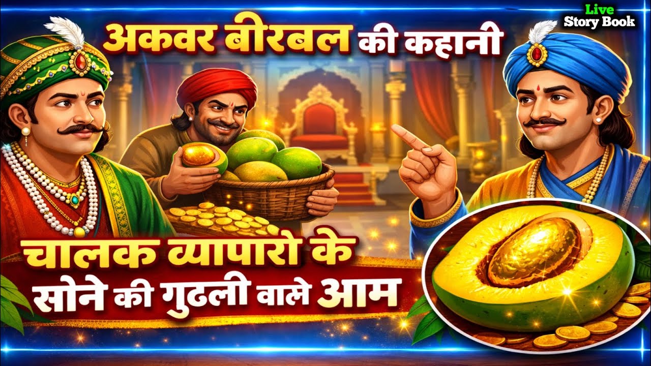 चालाक व्यापारी के सोने की गुठली वाले आम, अकबर बीरबल कि कहानी, Akbar Birbal ki kahani, Moral Stories 