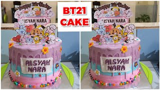 BT21 TUTORIAL CAKE DECORATION