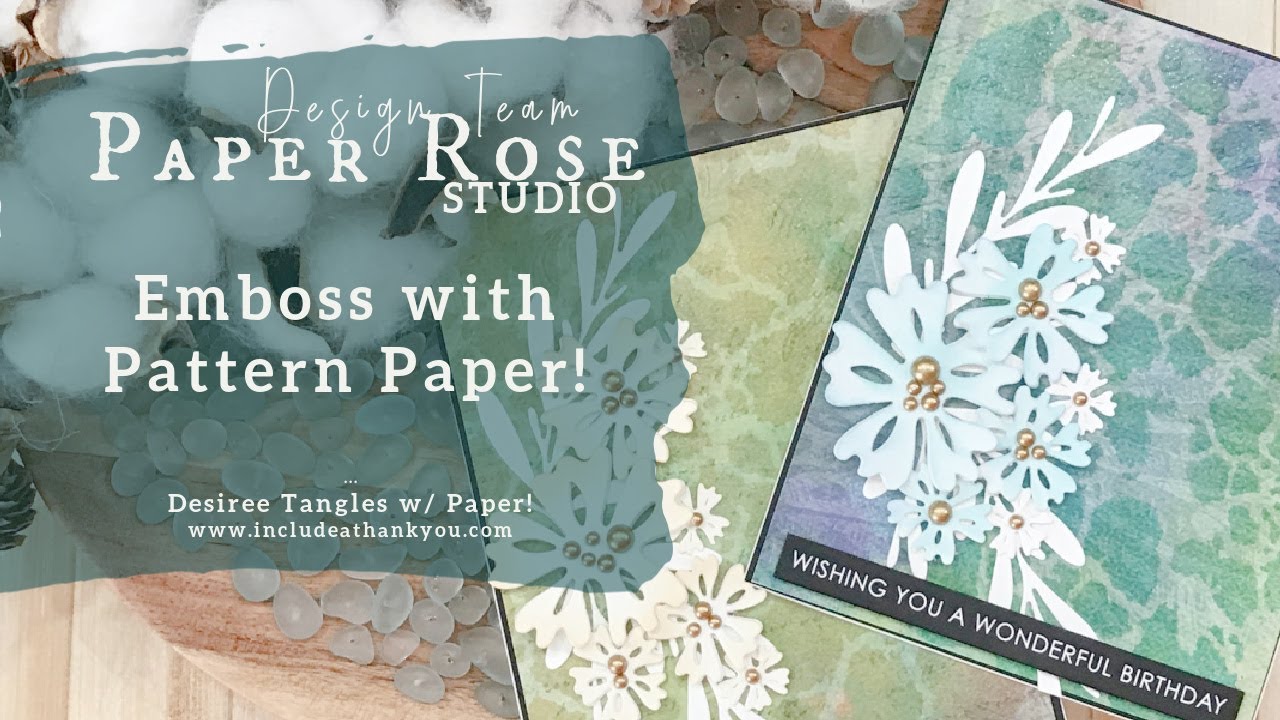 Add Texture to your Pattern Paper! | Paper Rose | Cracked Stencil