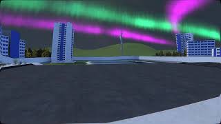 Frutiger Aero Aurora Borealis 🌌 — Walking Around a Vibrant 2000s Night Sky Map screenshot 1