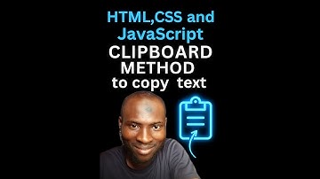 Clipboard method to copy text using Html, Css and Javascript