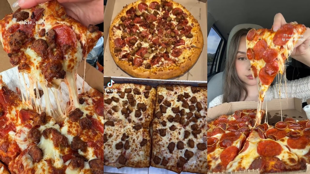 TIKTOK CHEESY PIZZA MUKBANG COMPILATION