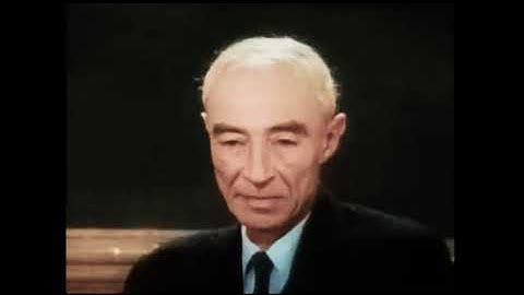 J. Robert Oppenheimer talks about the atomic bomb - Interview 4k Colorized (1965)