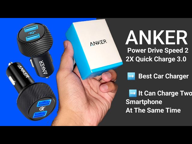 ANKER POWER DRIVE SPEED 2 CAR CHARGER. (2×quick charge)