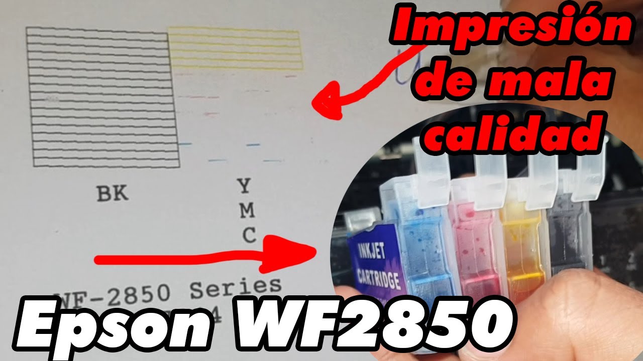 😊Impresora vierte tinta por debajo Epson WF2650 - YouTube