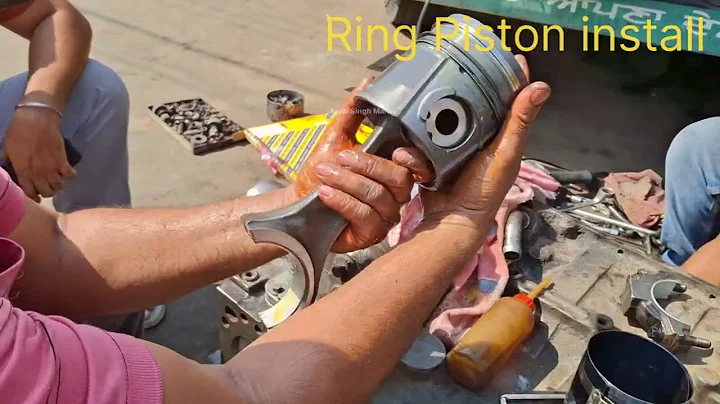 Cummins Engine Piston Ring Install #piston #sleeve #dieselengine