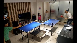 SUZ 1/4標準桌球台 厚15mm桌球檯迷你乒乓球桌小球桌mini table tennis ping pong