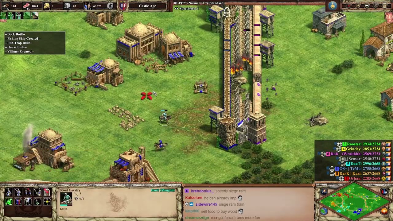 4v4 RF Mongols Drill Siege Onagers !