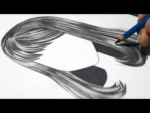 How to draw female anime hair [slow tutorial] part 2 