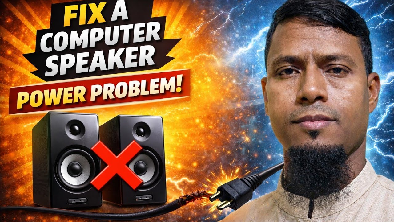How To Fix A Computer Speaker Power Problem || Created by Afjal Hossain ...