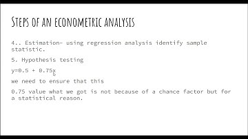 Steps in econometric analysis part 2