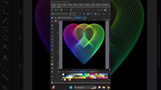 Como criar um coração com a ferramenta misturar e o efeito loop com 90 etapas no Corel Draw.
