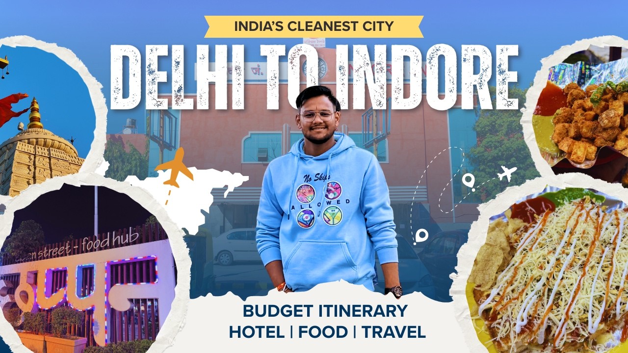 Delhi To Indore FULL ITINERARY | Budget Travel | Indore via BUS | Hotel, Food, Places To Visit 😳