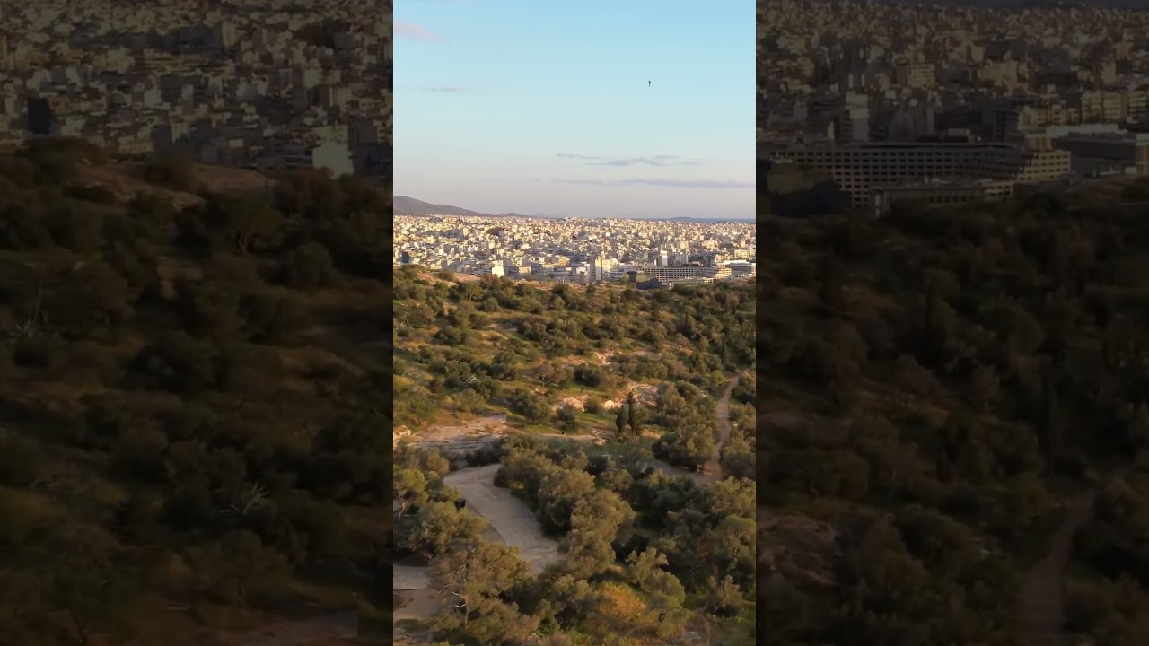 Philopappos Hill, Athens - by drone 4K. 