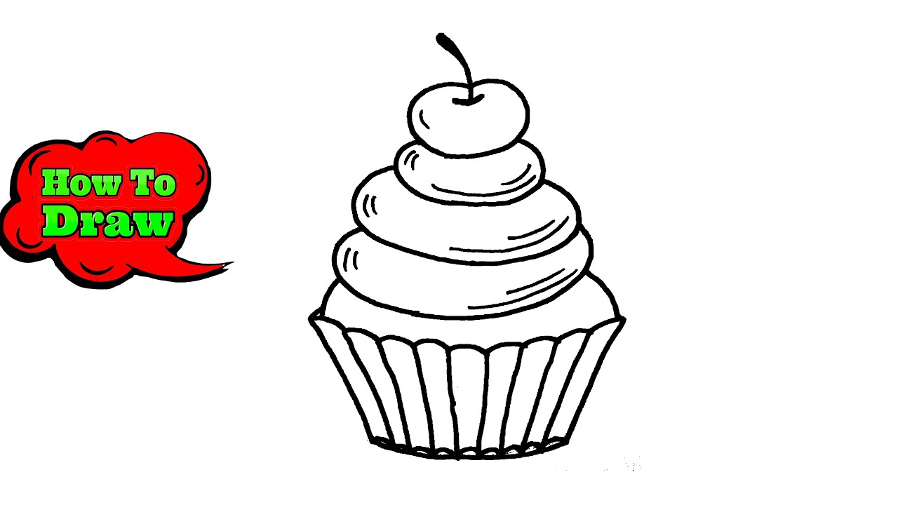 Cupcake In Black and White | Cupcake drawing, Pencil drawings, Realistic  pencil drawings