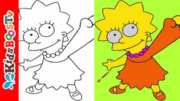 Simpsons Coloring Pages For Kids Lisa Simpson Playing Videos