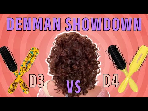 Denman Brush Challenge, Step-By-Step | How To Use The D3 v D4 On Thinning Curls! #denmancurls