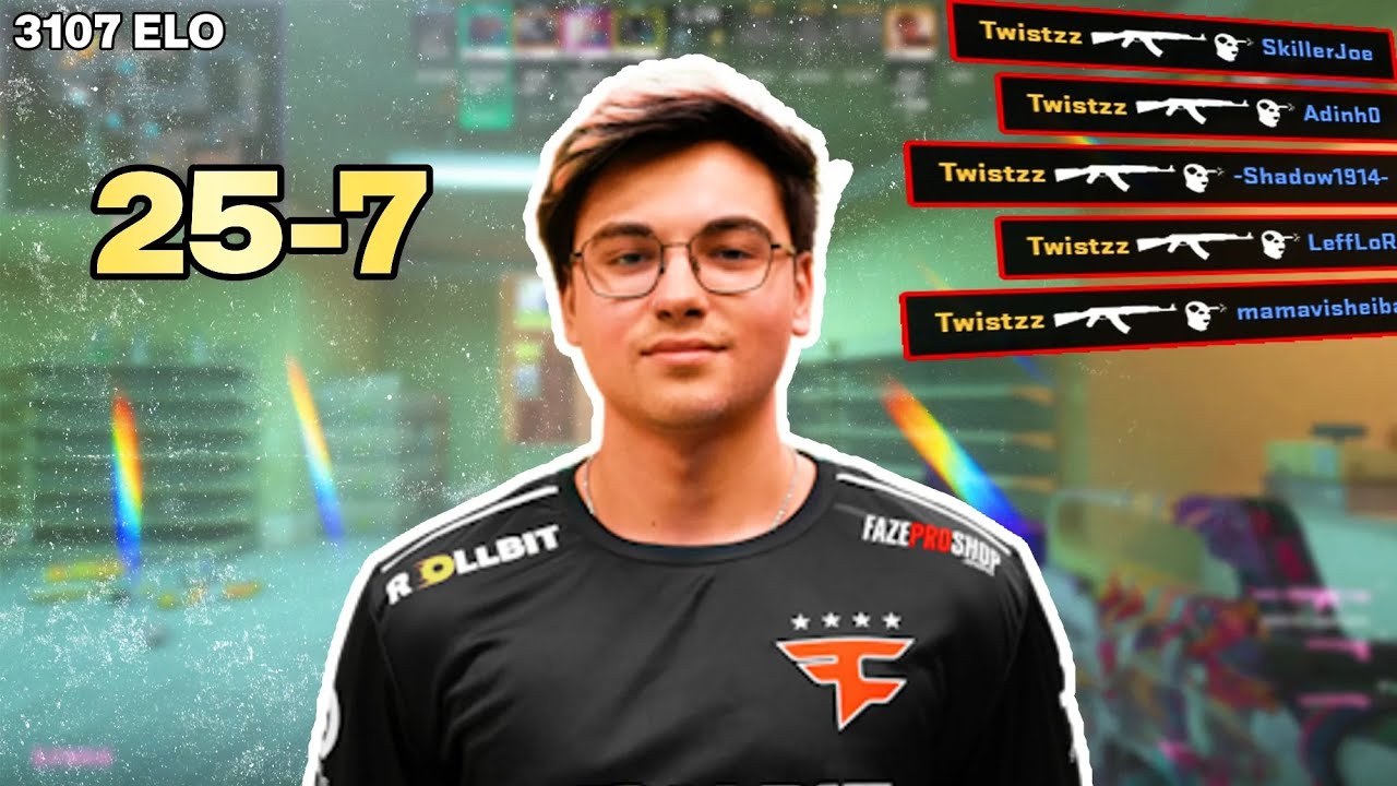 ☢️ TWISTZZ 25-7 POV: FACEIT DOMINATION w/NAF (Mirage) | 3107 ELO